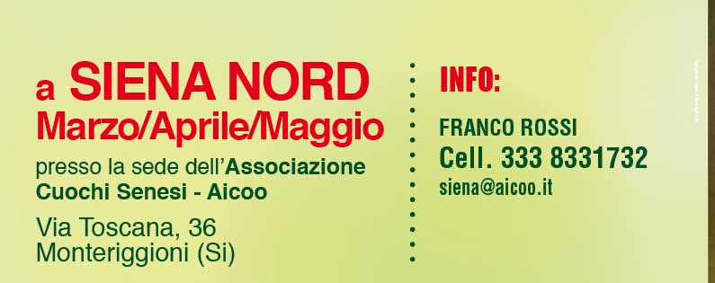 Corso I livello – Siena  – Marzo/Aprile/Maggio