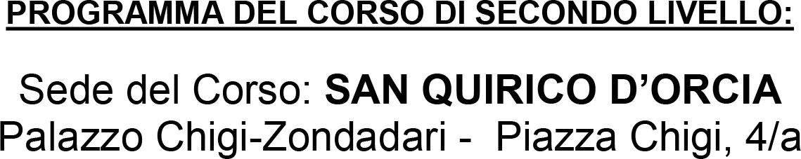 San Quirico D’Orcia – Febbraio Marzo 2018