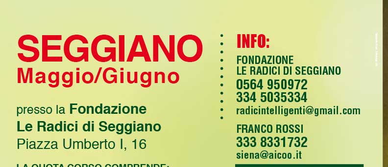 Corso di Primo Livello – Maggio/Giugno a Seggiano