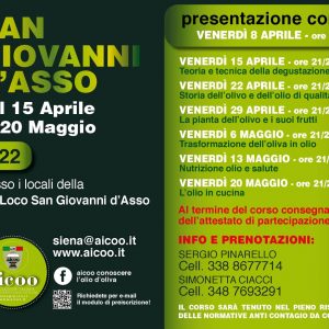 Corso Primo Livello – San Giovanni D’ASSO – 15 aprile / 20 Maggio