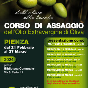 Corso di Assaggio – Pienza – 21 Febbraio – 27 marzo 2024