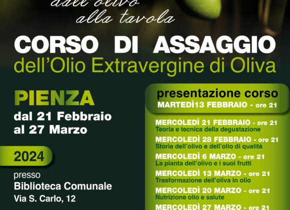 Corso di Assaggio – Pienza – 21 Febbraio – 27 marzo 2024