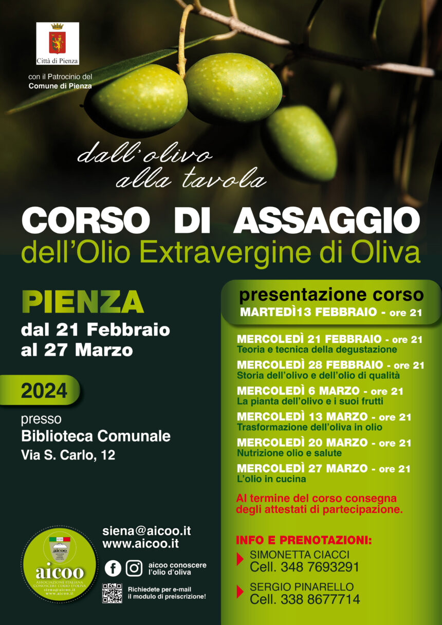 Corso di Assaggio – Pienza – 21 Febbraio – 27 marzo 2024