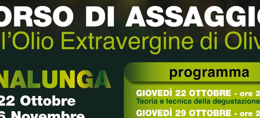 Corso di assaggio – sinalunga – 22 ottobre – 26 novembre 2026